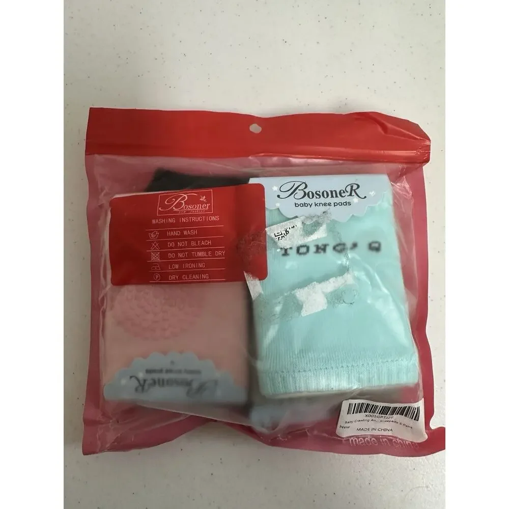 Bosoner‎ Baby Crawling Anti-Slip Knee Pads Unisex Toddlers Kneepads 5 Pairs